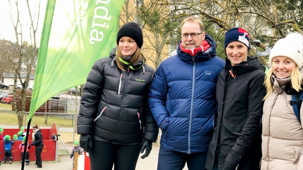 Fra venstre Ida C. Skar- Jørgensen, Kristian Heflo, Marit Bjørgen og Anna Solberg Myrvold. Fra venstre Ida C. Skar- Jørgensen, Kristian Heflo, Marit Bjørgen og Anna Solberg Myrvold.