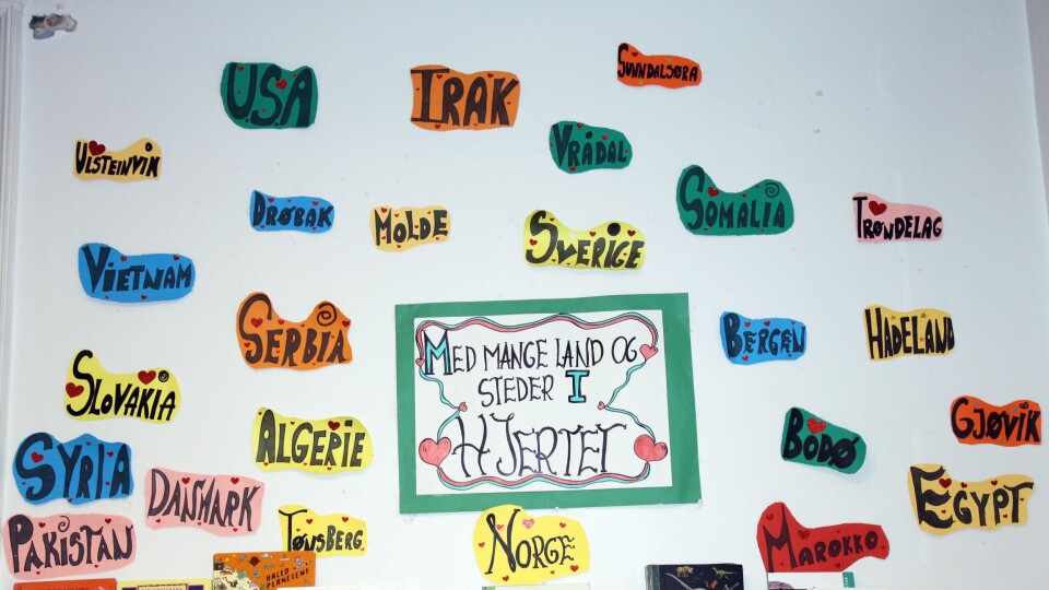 I fjor hadde barnehagen et prosjekt gjennom hele året som de kalte «Med mange land og steder i hjertet».