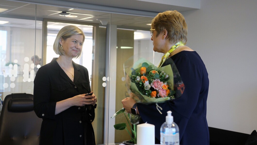 Guri Melby (V) overtar som kunnskapsminister etter Trine Skei Grande (V). Guri Melby (V) overtar som kunnskapsminister etter Trine Skei Grande (V).