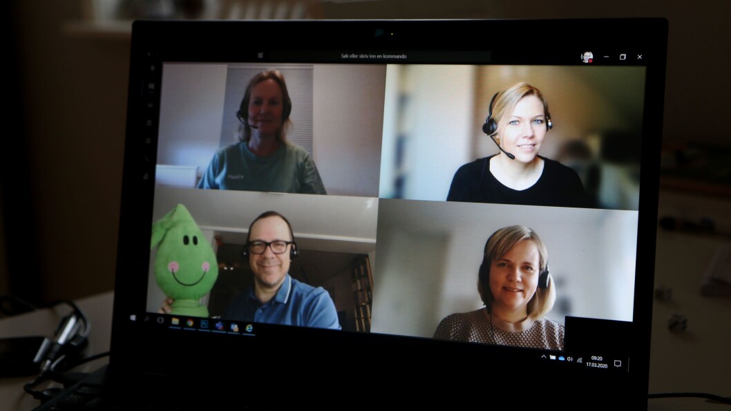 Øverst fra venstre Therese Dahn (Regionsjef Vestlandet), Grethe Alver (Regionsjef Sørlandet ), Jens Schei Hansen (Kommunikasjons- og organisasjonsdirektør) og Linn Paulsen (HR Sjef) i Espira danner kriseteamet som bistår barnehagestyrerne. Øverst fra venstre Therese Dahn (Regionsjef Vestlandet), Grethe Alver (Regionsjef Sørlandet ), Jens Schei Hansen (Kommunikasjons- og organisasjonsdirektør) og Linn Paulsen (HR Sjef) i Espira danner kriseteamet som bistår barnehagestyrerne.