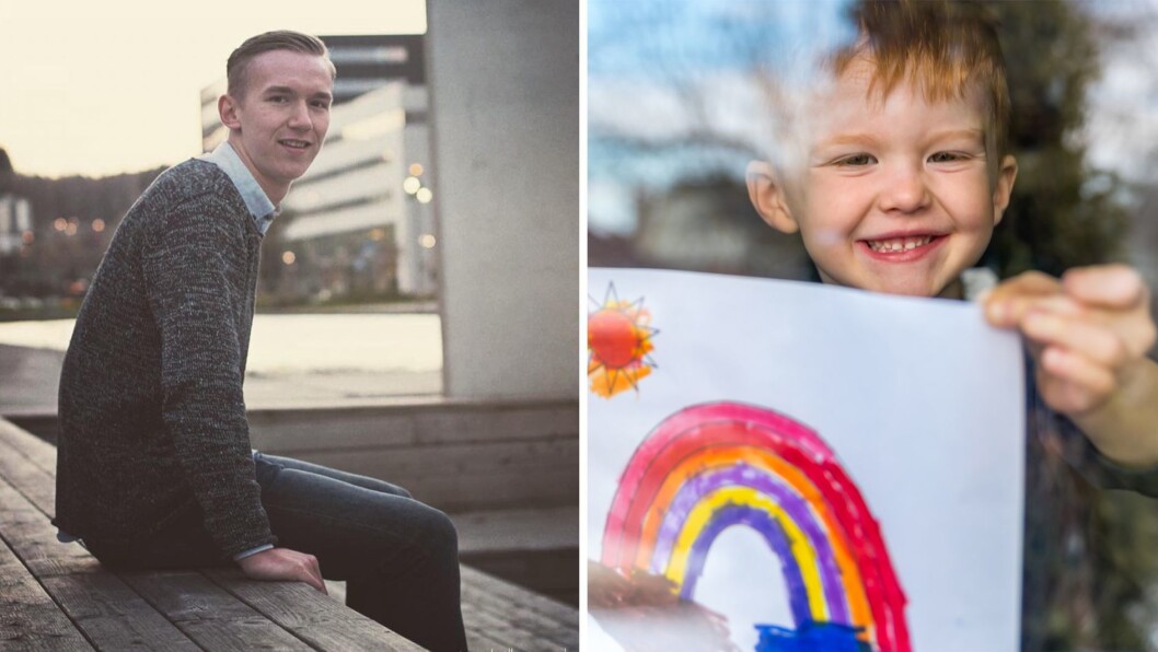 - Vi skal ikke kjempe mot hverandre, vi skal kjempe mot to onder: Frykt og virus, skriver Aleksander Handeland Ree. - Vi skal ikke kjempe mot hverandre, vi skal kjempe mot to onder: Frykt og virus, skriver Aleksander Handeland Ree.