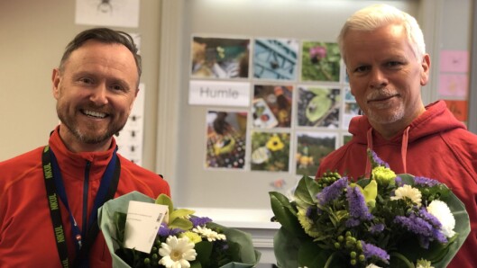 Ståle Skagen og Geir Valøen ble kåret til vinnere av Gullepleprisen 2020 for sitt arbeid med IKT i barnehagen. Ståle Skagen og Geir Valøen ble kåret til vinnere av Gullepleprisen 2020 for sitt arbeid med IKT i barnehagen.