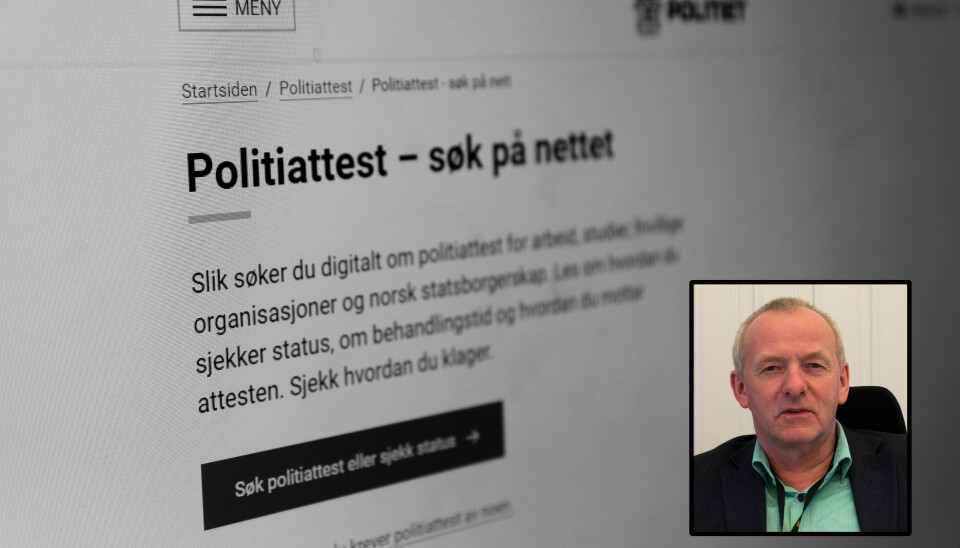 Leif Sætrum, leder for politiets enhet for vandelskontroll og politiattester, vil gjerne ha søknader om politiattest digitalt.