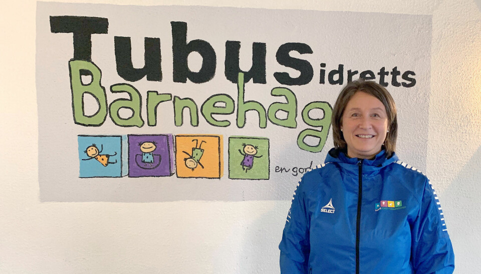 Styrer Merete Hansen i Tubus idrettsbarnehage var selv med på å lage kriteriene for helsefremmende barnehager i Viken. Nå er barnehagen godkjent for andre gang.