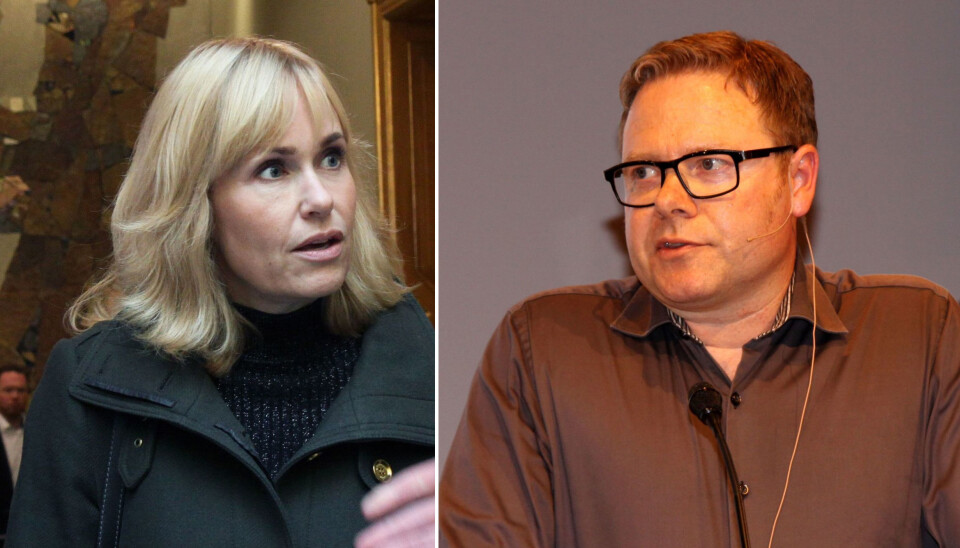 PBL (Private Barnehagers Landsforbund) og Virke er svært uenige om hva som vil være den riktige måten å finansiere sektoren i framtiden. Her representert ved administrerende direktør i PBL, Anne Lindboe, og fagsjef for barnehage i Virke, Royne Berget.