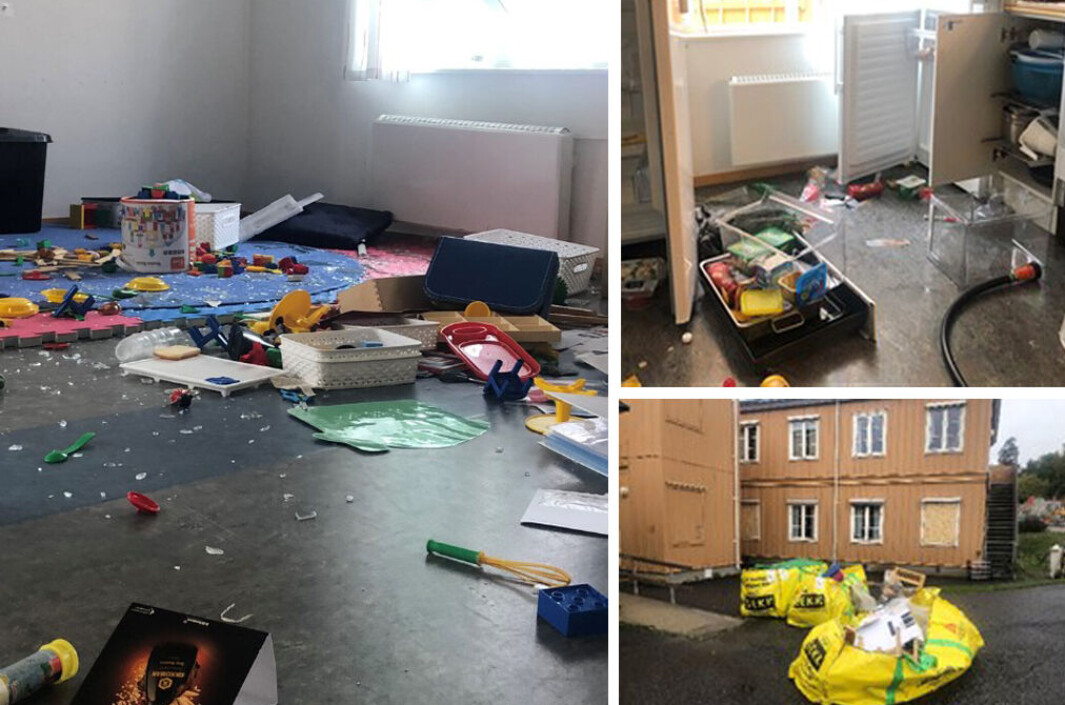 Slik så det ut da de ansatte i Østerås barnehage i Bærum kom på jobb en mandag morgen i september i fjor. Slik så det ut da de ansatte i Østerås barnehage i Bærum kom på jobb en mandag morgen i september i fjor.