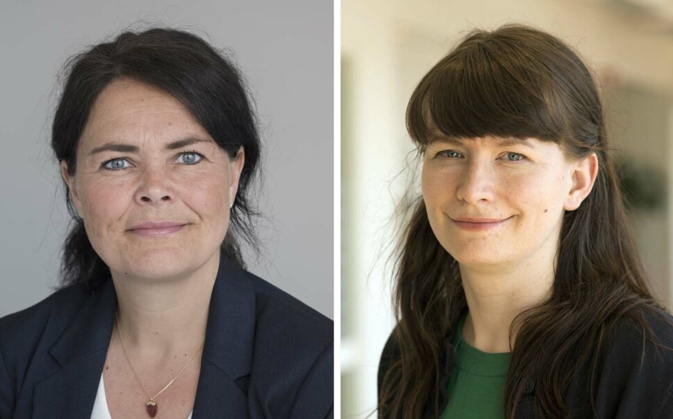 Thale Skybak (til venstre) og Anne Elin Kleva i Redd Barna utfordrer den påtroppende regjeringen til å gjøre noe med bemanningsnormen.