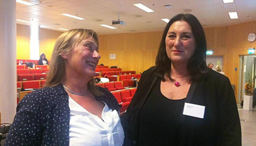 Ellen Os og Nina Winger ved OsloMet deltok denne uka på Norsk barnehageforskninskonferanse. Dette bildet er tatt i fobindelse med en annen konferanse. Ellen Os og Nina Winger ved OsloMet deltok denne uka på Norsk barnehageforskninskonferanse. Dette bildet er tatt i fobindelse med en annen konferanse.