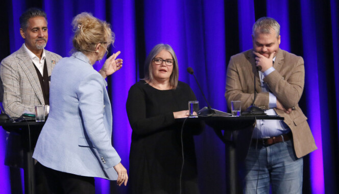 <span class=" italic" data-lab-italic_desktop="italic">Høyres Kari-Anne Jønnes og Frps Roy Steffensen.</span> <span class=" italic" data-lab-italic_desktop="italic">Høyres Kari-Anne Jønnes og Frps Roy Steffensen.</span>