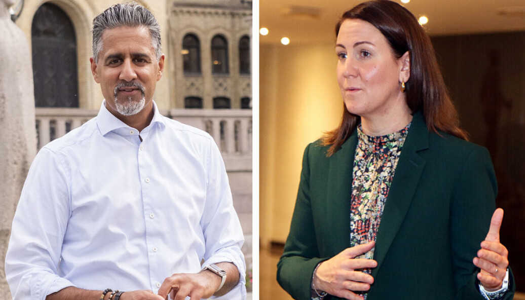 Venstres utdanningspolitiske talsperson Abid Raja og kunnskapsminister Tonje Brenna fra Arbeiderpartiet. Venstres utdanningspolitiske talsperson Abid Raja og kunnskapsminister Tonje Brenna fra Arbeiderpartiet.