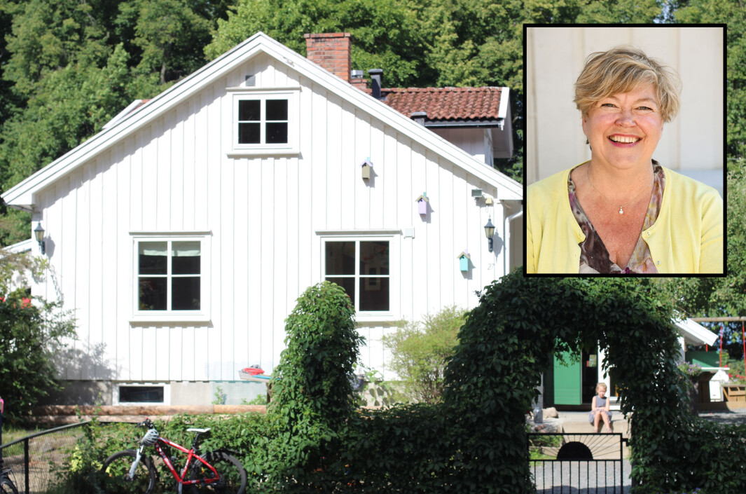 Barnehagen Andersrød i Moss, med eier Ellen Nordang innfelt. Barnehagen Andersrød i Moss, med eier Ellen Nordang innfelt.
