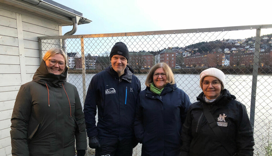Samlet i Trondheim: Fra venstre Anita Gaustad (Solbakken barnehage), Torstein Johannessen (Bergheim barnehage), Rita Myhre Johansen (Midtbyen barnehage) og Gøril Linge Five (Lademoen barnehage).