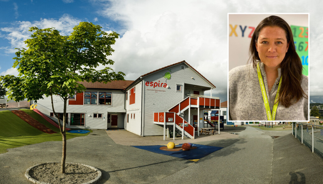 Styrer Ingrid Christina Matre (innfelt) i Espira Rå barnehage i Bergen forteller om en heftig tid. Styrer Ingrid Christina Matre (innfelt) i Espira Rå barnehage i Bergen forteller om en heftig tid.