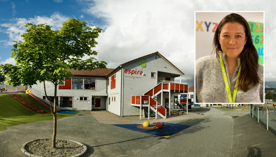 Styrer Ingrid Christina Matre (innfelt) i Espira Rå barnehage i Bergen forteller om en heftig tid.