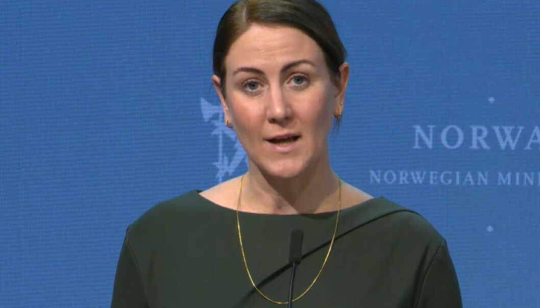 Kunnskapsminister Tonje Brenna (Ap) er en av dem som svarer på spørsmål fra barna under en pressekonferanse om krigen i Ukraina. Kunnskapsminister Tonje Brenna (Ap) er en av dem som svarer på spørsmål fra barna under en pressekonferanse om krigen i Ukraina.