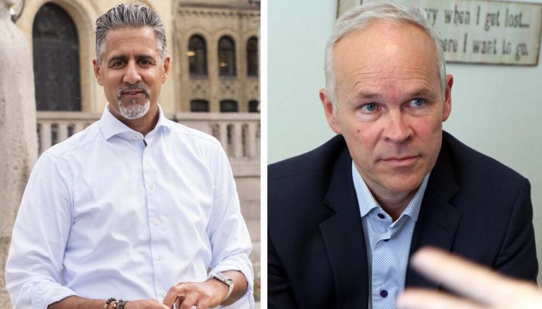 Abid Raja (Venstre) og Jan Tore Sanner (Høyre) med en felles utfordring til regjeringen. Abid Raja (Venstre) og Jan Tore Sanner (Høyre) med en felles utfordring til regjeringen.