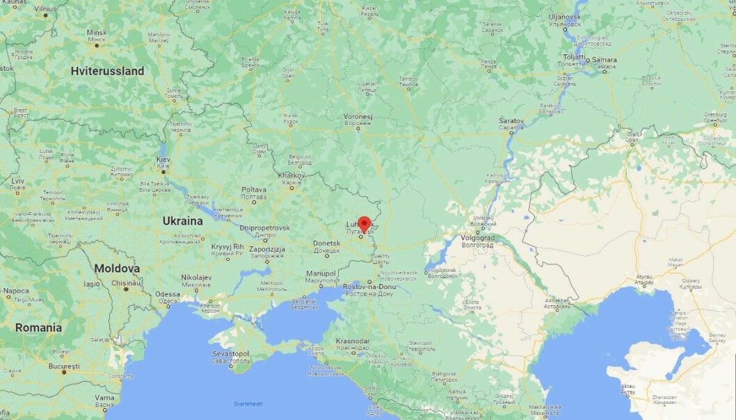 Landsbyen Stanytsia, der barnehagen er, ligger i den myndighetskontrollerte delen av Luhansk.