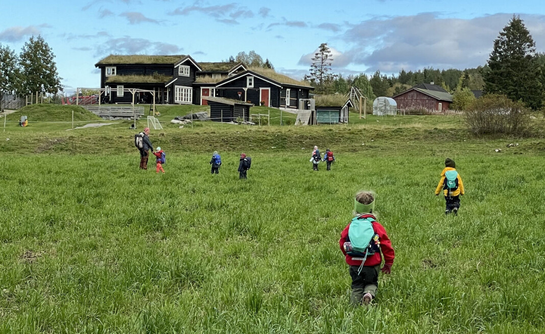 Dette bildet viser Snåsa Montersorribarnehage, ett av i alt fire steder det drives barnehage i kommunen. Dette bildet viser Snåsa Montersorribarnehage, ett av i alt fire steder det drives barnehage i kommunen.
