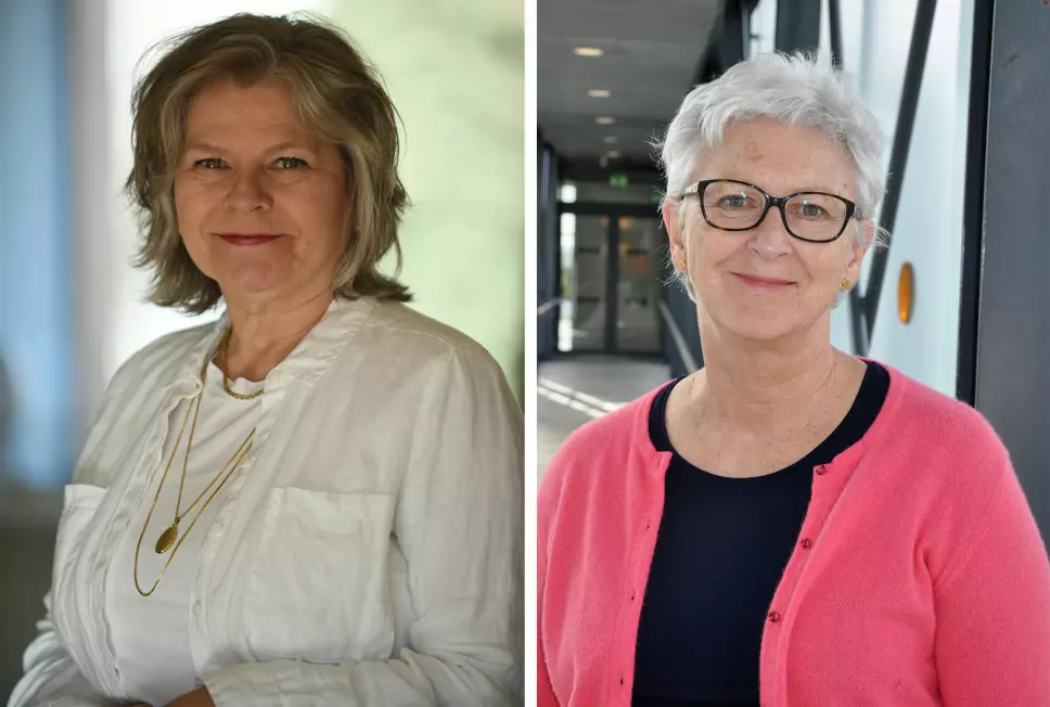 Førsteamanuensis Margrethe Jernes (til venstre) og professor emerita Marit Alvestad ved UiS, er redaktører for boken «Barnehageutvikling».