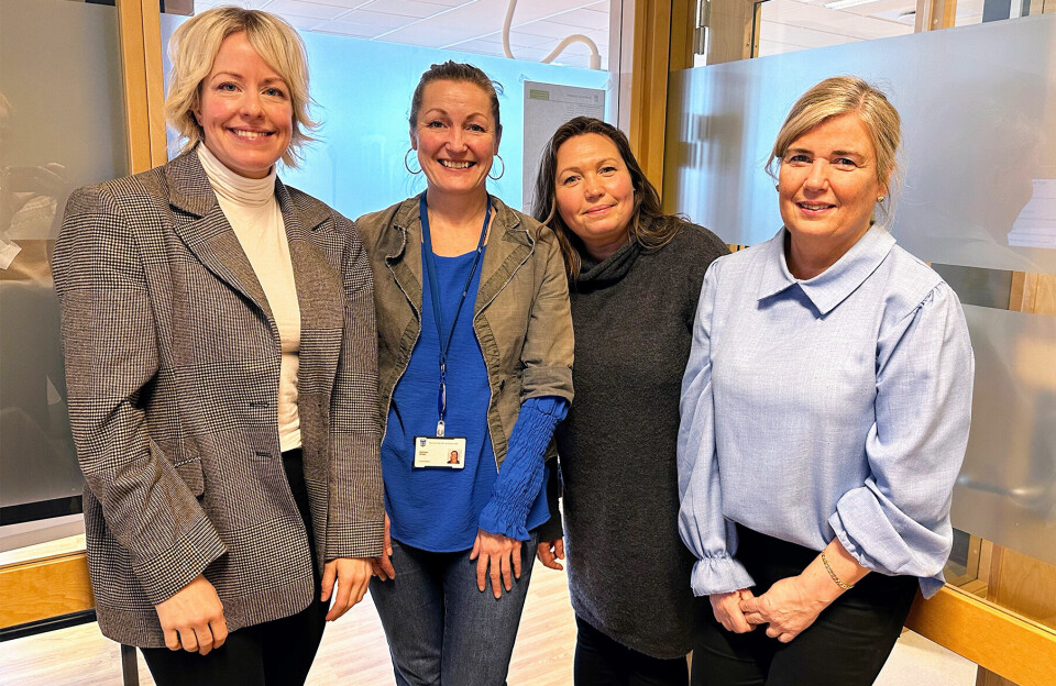 Nylig hadde personalet i Hårstadmarka barnehager og samarbeidspartnerne sitt aller første møte. Her er prosjektgruppa (fra venstre): Christine Nordgård, Anniken Solem, Siv Stendahl og Anita Åsvang.