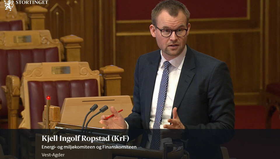 Kjell Ingolf Ropstad under replikkvekslingen onsdag.