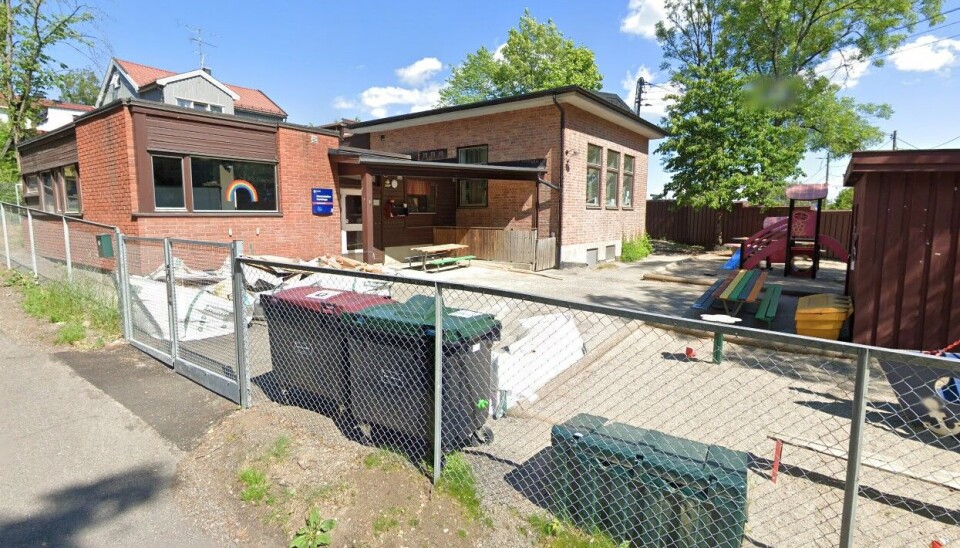 Rasmusbakken barnehage på Kalbakken i Oslo. Bildet er tatt i juni i år.