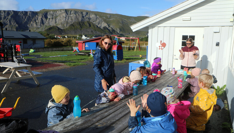 Værøy barnehage. Pedagogisk leder Carina Torstensen.