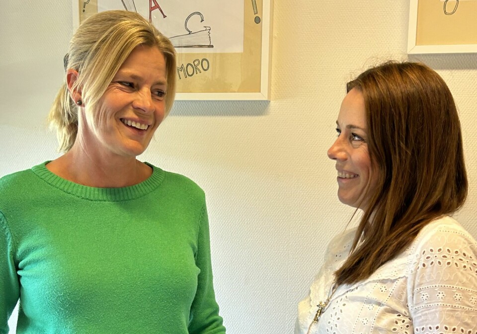 Tillitsvalgt Gro Røsland og daglig leder Lena Riise Pedersen i Raumyr barnehage i Kongsberg satser på bemanning. Det gir resultater.