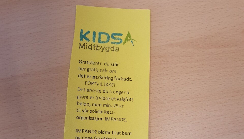 Kidsa Midtbygda i Bergen har tydd til utradisjonelle metoder for å få inn penger til sitt solidaritetsprosjekt. På under et år har de samlet inn over 10 000 kroner ved å tilby ledige parkeringsplasser mot et frivillig gebyr. Kidsa Midtbygda i Bergen har tydd til utradisjonelle metoder for å få inn penger til sitt solidaritetsprosjekt. På under et år har de samlet inn over 10 000 kroner ved å tilby ledige parkeringsplasser mot et frivillig gebyr.