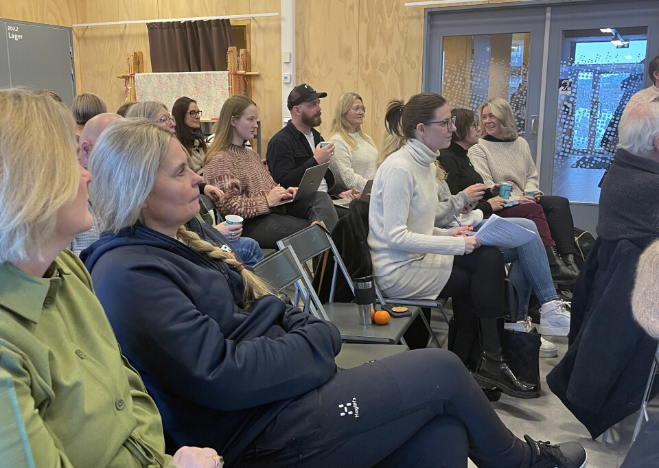 Paal Christian Bjønnes ledet an da over 30 barnehageeiere og -ledere møttes i Moholt barnehage denne uken.