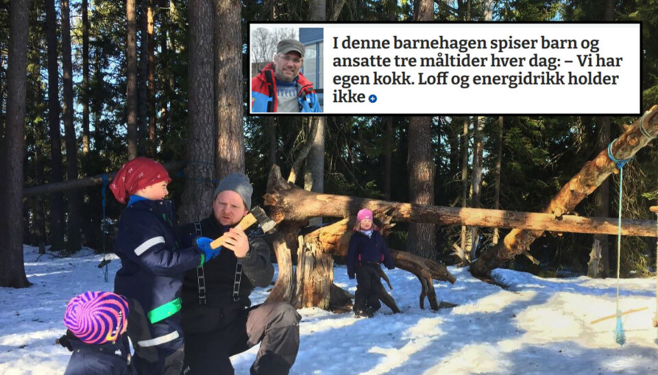Læringsverkstedet Brekkåsen idrettsbarnehage har hatt samtlige ansatte på jobb i en periode på tre uker. Det ble fanget opp av Trønderbladet (innfelt). På bildet, som er tatt ved en tidligere anledning, er John Iver Schjegstad. Læringsverkstedet Brekkåsen idrettsbarnehage har hatt samtlige ansatte på jobb i en periode på tre uker. Det ble fanget opp av Trønderavisa (innfelt).