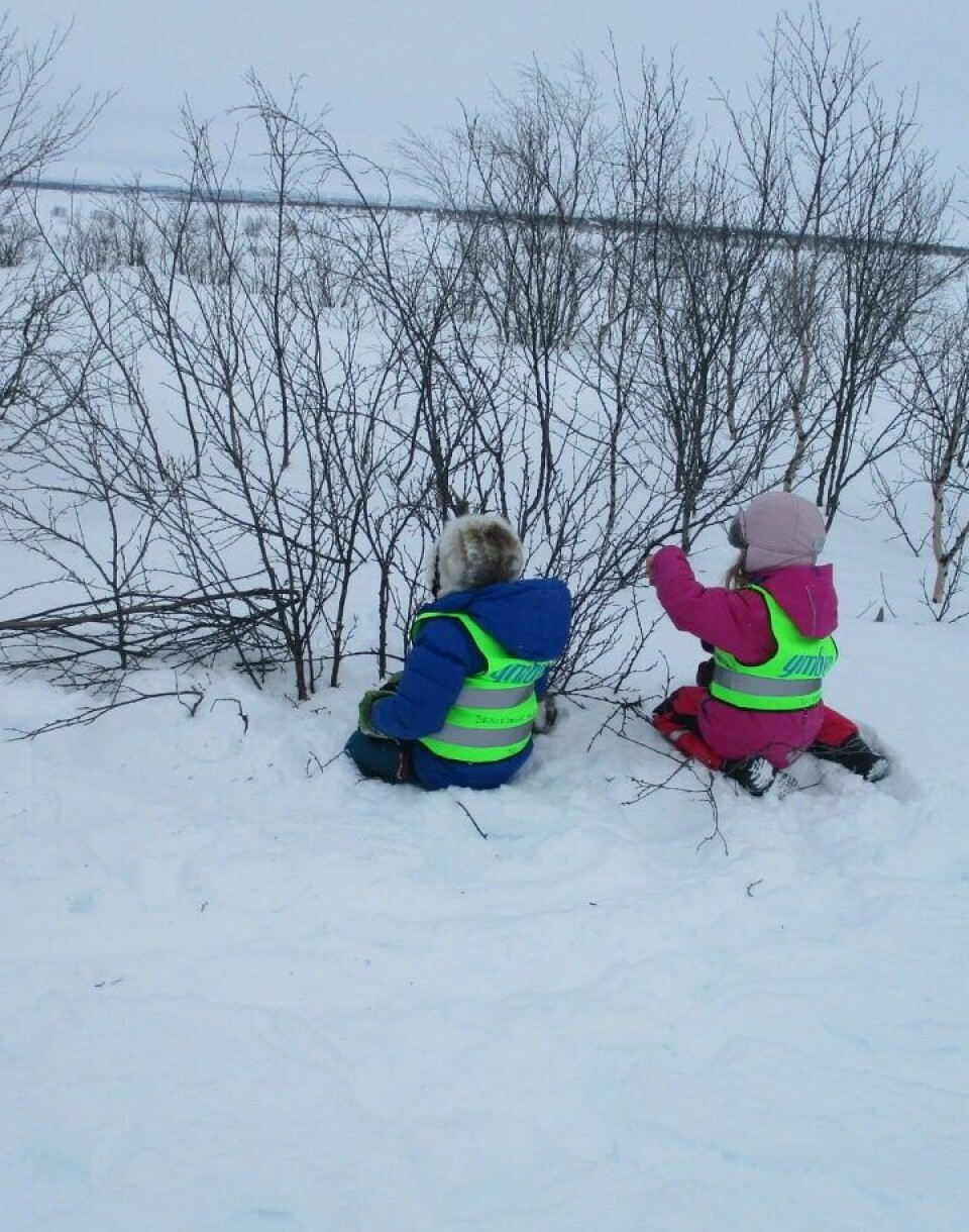 Beazedievá barnehage ligger i Norges for tiden kaldeste kommune, og har hatt svært lave temperaturer denne uka. Kautokeino.