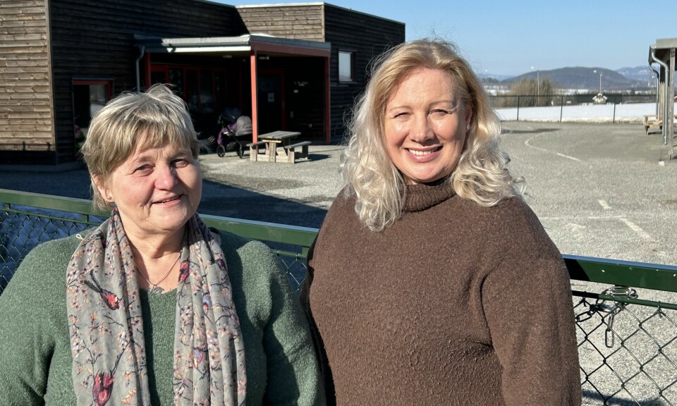 Ellen L. Espeseth og Kari Mette Neffati i Kjeldås barnehage.