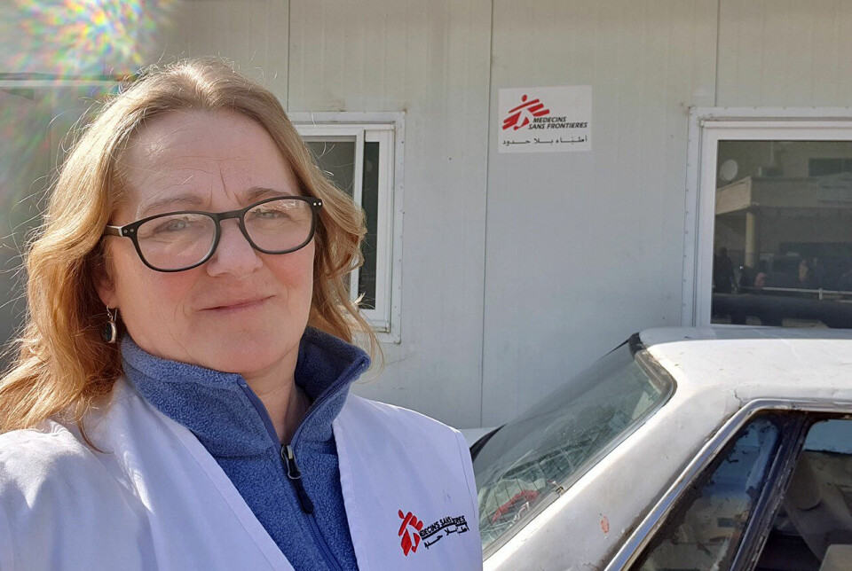 Leger Uten Grensers klinikk i Jenin på Vestbredden er i en ombygd container. Katrin Glatz Brubakk.