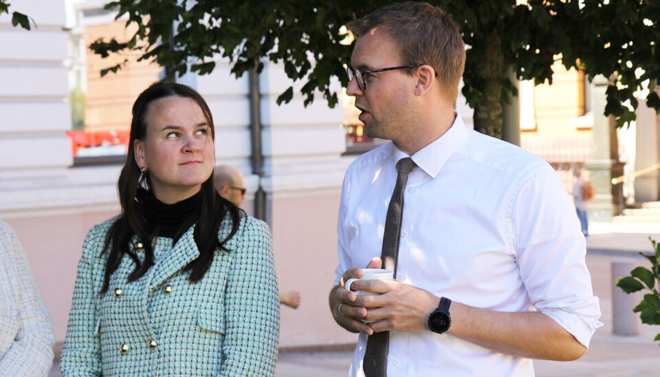 Marit Knutsdatter Strand (Sp) og Kjell Ingolf Ropstad (KrF).