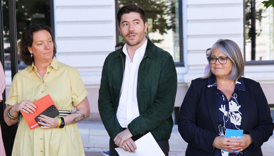 Fra venstre: Hege Bae Nyholt (R), Grunde Almeland (V) og Kari-Anne Jønnes (H).