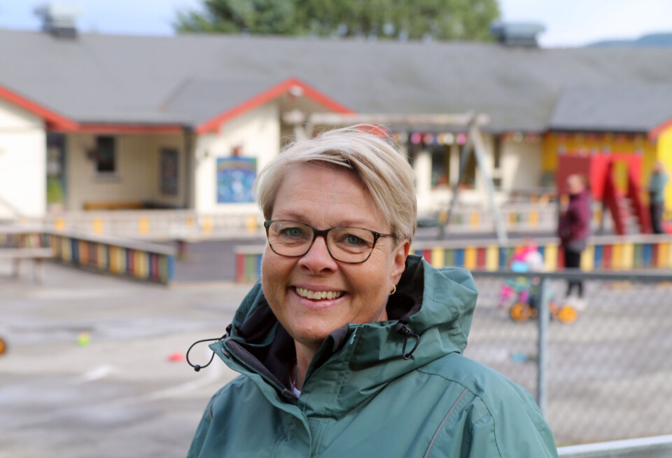 Slik bruker de fjæra for å skape motorisk robuste barn Molvær barnehage i Sula kommune. Enhetsleder Anne-Kari Vadset.