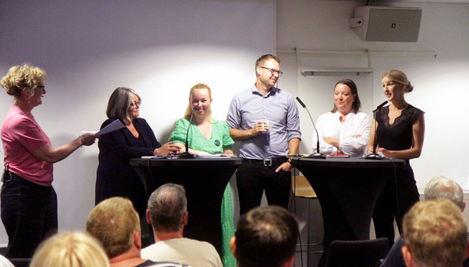 Kari-Anne Jønnes (H), Anja Abusland (Sp), Kjell Ingolf Ropstad (KrF), Emma Lind (V) og Elise Waagen (Ap) stilte til debatt ledet av Trude Teige.
