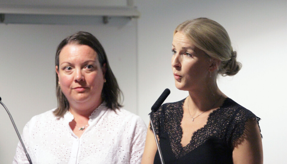 Emma Lind (V) og Elise Waagen (Ap).