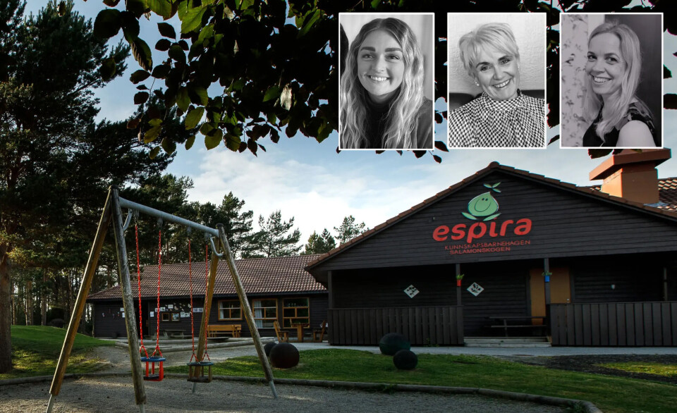 Fra venstre: Tove Agasøster Korneliussen, Sissel Aastvedt Halland og Annette Kristoffersen Vinje har arbeidet med et barnehagebasert utviklingsarbeid over tre år.