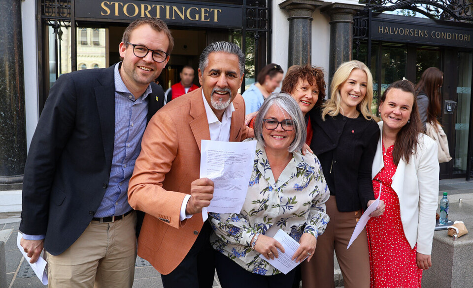 Kjell Ingolf Ropstad (KrF), Abid Raja (V), Kari-Anne Jønnes (H), Irene Ojala (Pasientfokus), Elise Waagen (Ap) og Marit Knutsdatter Strand (Sp).