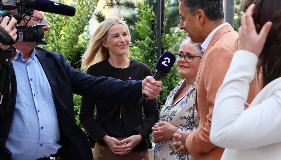 Elise Waagen (Ap), Kari-Anne Jønnes (H) og Abid Raja (V) representerer tre av partiene.
