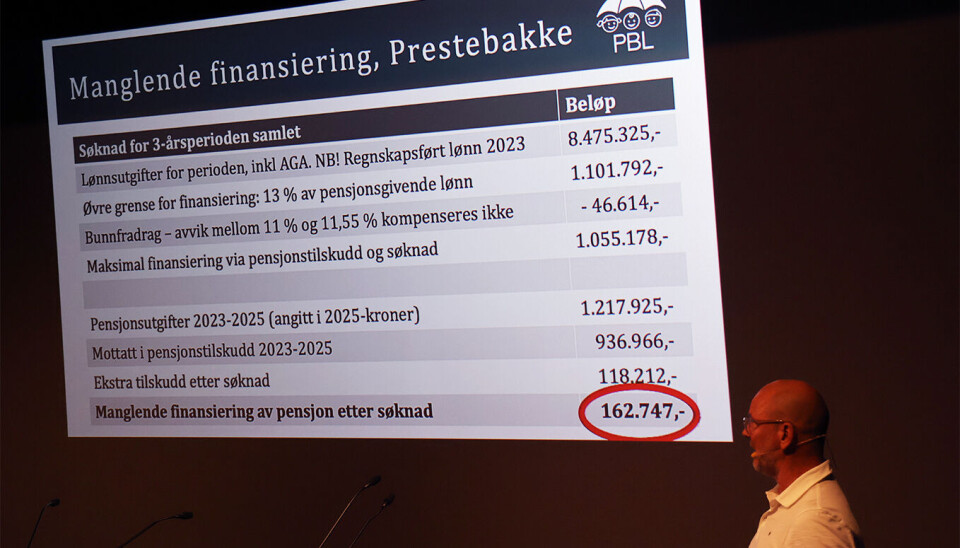 Beregning av hvordan foreslått ny løsning vil slå ut for Prestebakke Naturbarnehage.