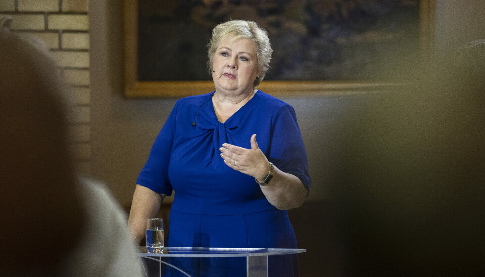 Erna Solberg (H).