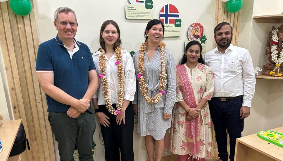 Hans Jacob, Ingerlinn og Randi Sundby sammen med Anjali og Rajhamanijandan som er franchisepartnere i JP Nagar, Bangalore.