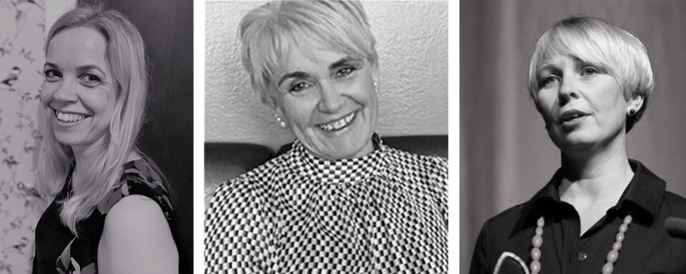 Fra venstre: Annette Kristoffersen Winje, Sissel Aastvedt Halland og Liv Ingrid Fjellanger. Alle er ansatt ved HVL.