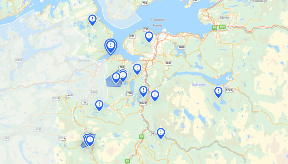 Flere i steder i Trøndelag manglet strømmen fortsatt mandag.